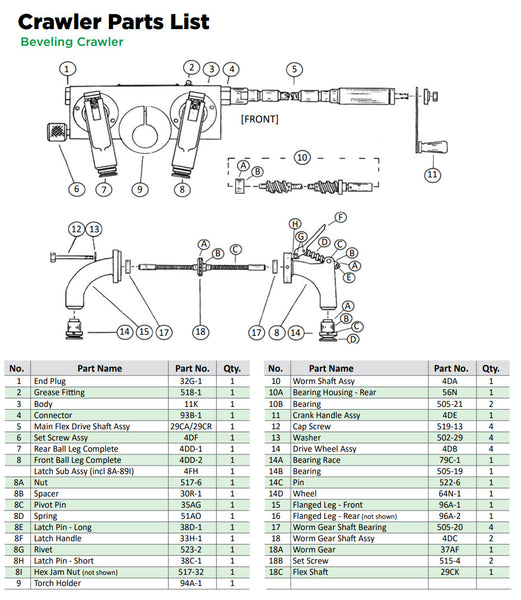 Part 96A-2 - Flanged Leg Rear